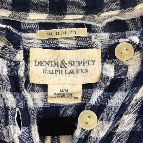 RL Denim and Supply plaid shirt - Picture 6 of 6
